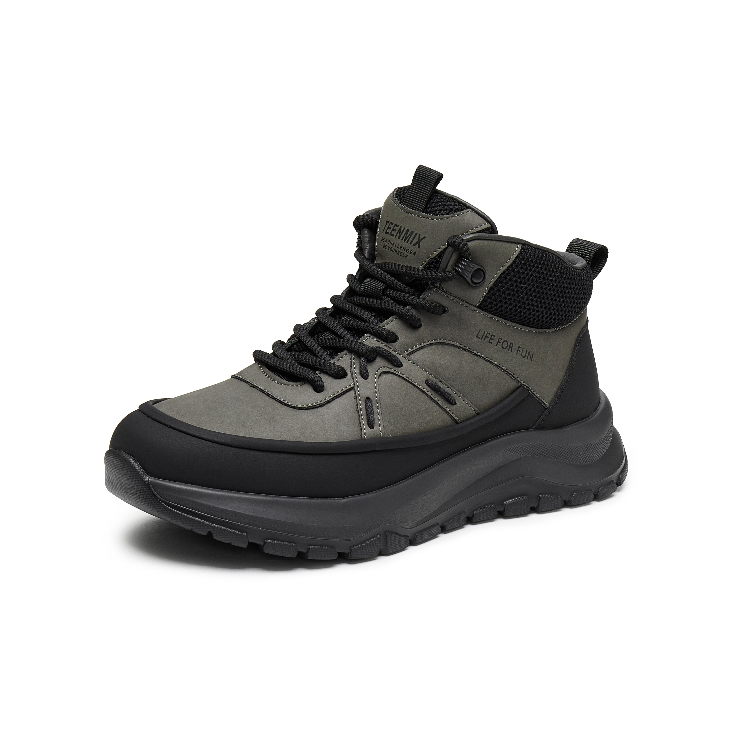 天美意2024冬新款商场同款厚底系带百搭潮流男工装靴3UP01DD4