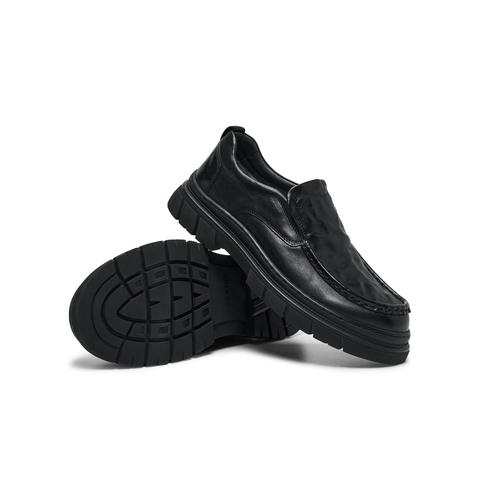 天美意2024冬新款商场同款舒适百搭一脚蹬男休闲皮鞋EWW02DM4