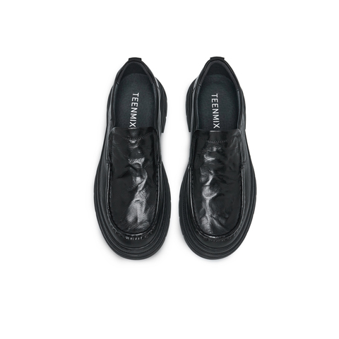 天美意2024冬新款商场同款舒适百搭一脚蹬男休闲皮鞋EWW02DM4