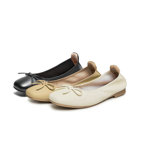 天美意2024秋商场同款蝴蝶结浅口单鞋经典百搭女休闲鞋BG961CQ4