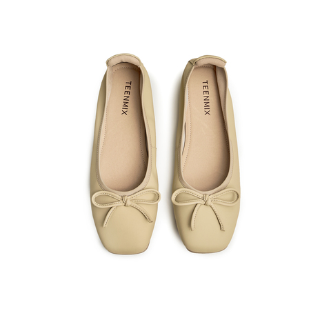 天美意2024秋商场同款蝴蝶结浅口单鞋经典百搭女休闲鞋BG961CQ4