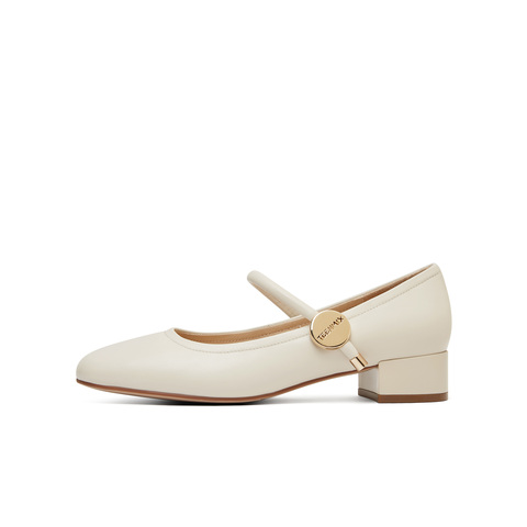 天美意2024秋新款通勤舒适日常百搭浅口单鞋女玛丽珍鞋KM015CQ4