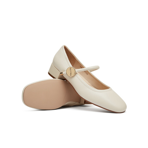 天美意2024秋新款通勤舒适日常百搭浅口单鞋女玛丽珍鞋KM015CQ4