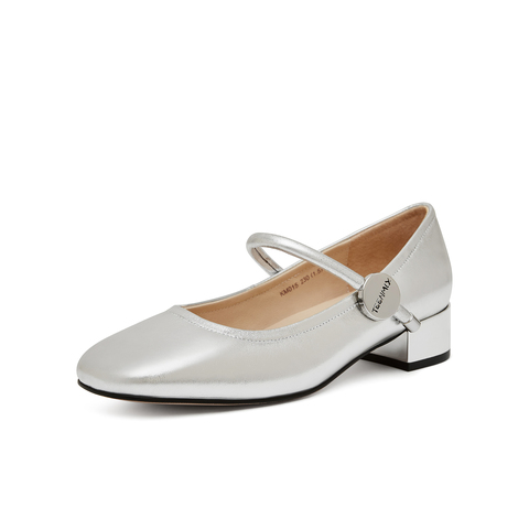 天美意2024秋新款通勤舒适日常百搭浅口单鞋女玛丽珍鞋KM015CQ4