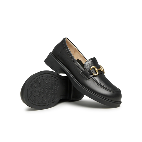 天美意2024秋新款商场同款简约百搭乐福鞋女单鞋COY05CA4