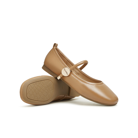 天美意2024秋新款时尚休闲优雅复古百搭浅口女玛丽珍鞋KM013CQ4