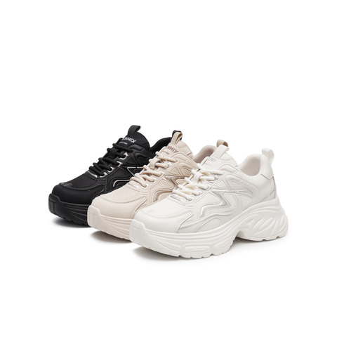 天美意2025春新款商场同款休闲系带厚底百搭女老爹鞋BK621AM5