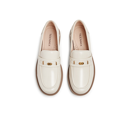 天美意2025春新款商场同款jk百搭时尚通勤女乐福鞋CXC48AA5