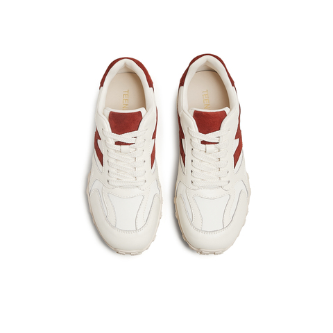 天美意2025春新款休闲运动百搭复古系带女阿甘鞋德训鞋KG078AM5