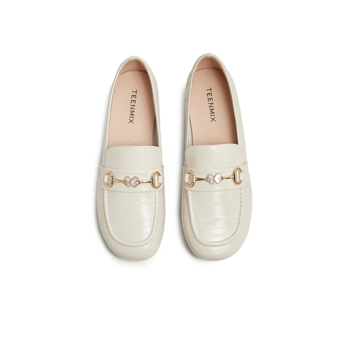 天美意2025春新款时尚通勤百搭优雅休闲法式女乐福鞋BK461AA5