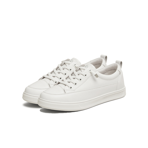 天美意2024春新款商场同款休闲系带百搭舒适女小白鞋BK631AM5