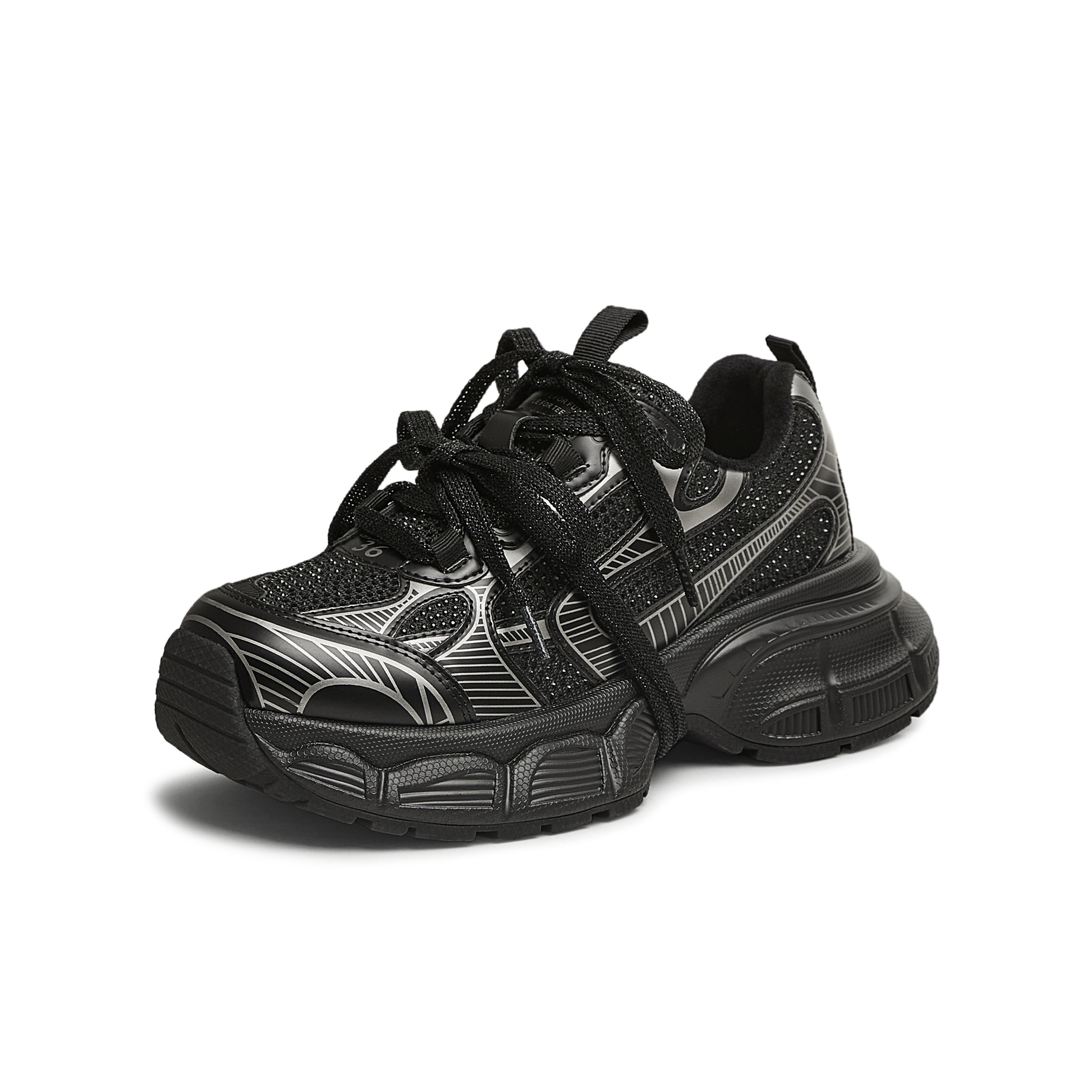 天美意2025春新款商场同款厚底百搭系带增高女老爹鞋BK311AM5