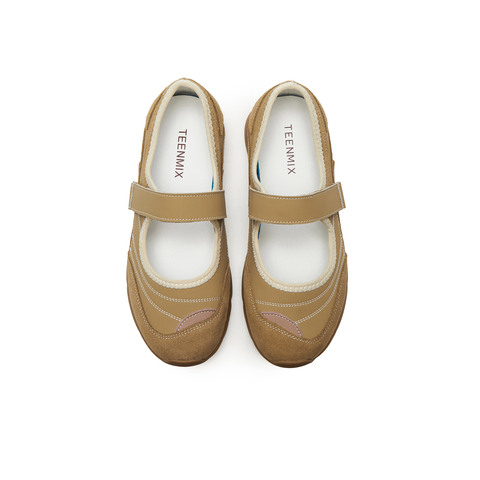 天美意2025春新款复古百搭通勤时尚魔术贴女玛丽珍鞋KH002AQ5