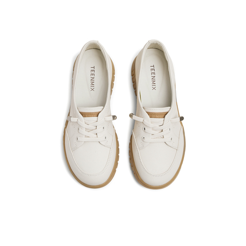 天美意2025春新款商场同款法式休闲英伦复古女牛津鞋CMA13AA5