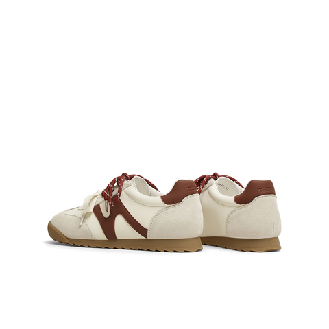 天美意2025春新款商场同款系带低跟纯色百搭女休闲鞋BJ311AM5