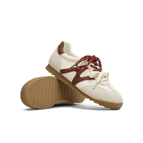 天美意2025春新款商场同款系带低跟纯色百搭女休闲鞋BJ311AM5