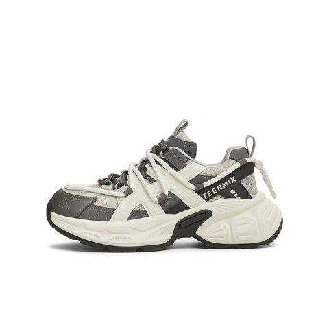 天美意2025春新款休闲系带厚底百搭增高复古女老爹鞋KD075AM5