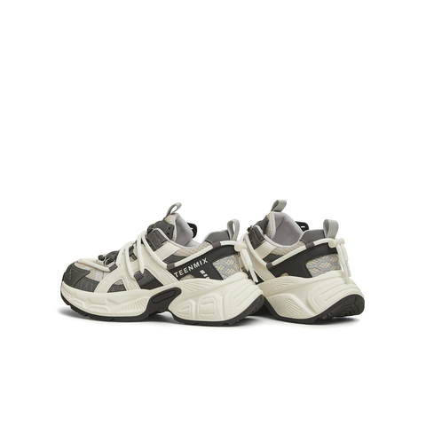 天美意2025春新款休闲系带厚底百搭增高复古女老爹鞋KD075AM5