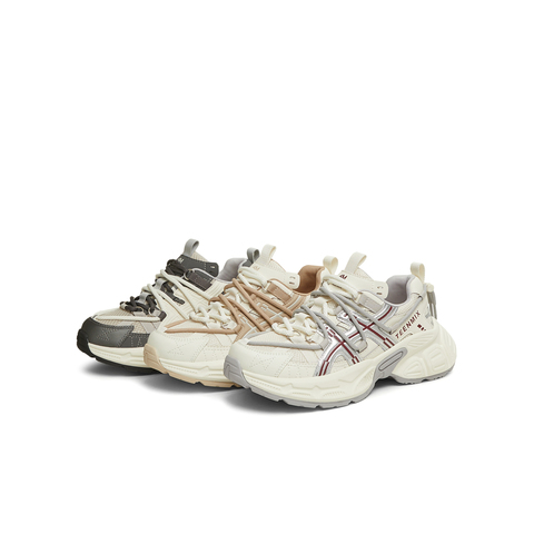 天美意2025春新款休闲系带厚底百搭增高复古女老爹鞋KD075AM5