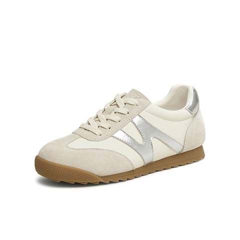 天美意2025春新款商场同款系带低跟纯色百搭女休闲鞋BJ311AM5