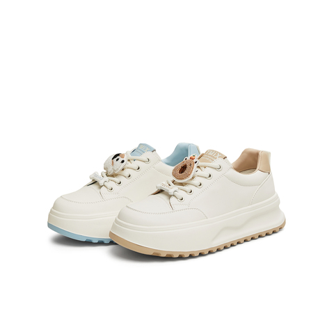 天美意2025春新款商场同款运动系带小白鞋女休闲板鞋BJ562AM5