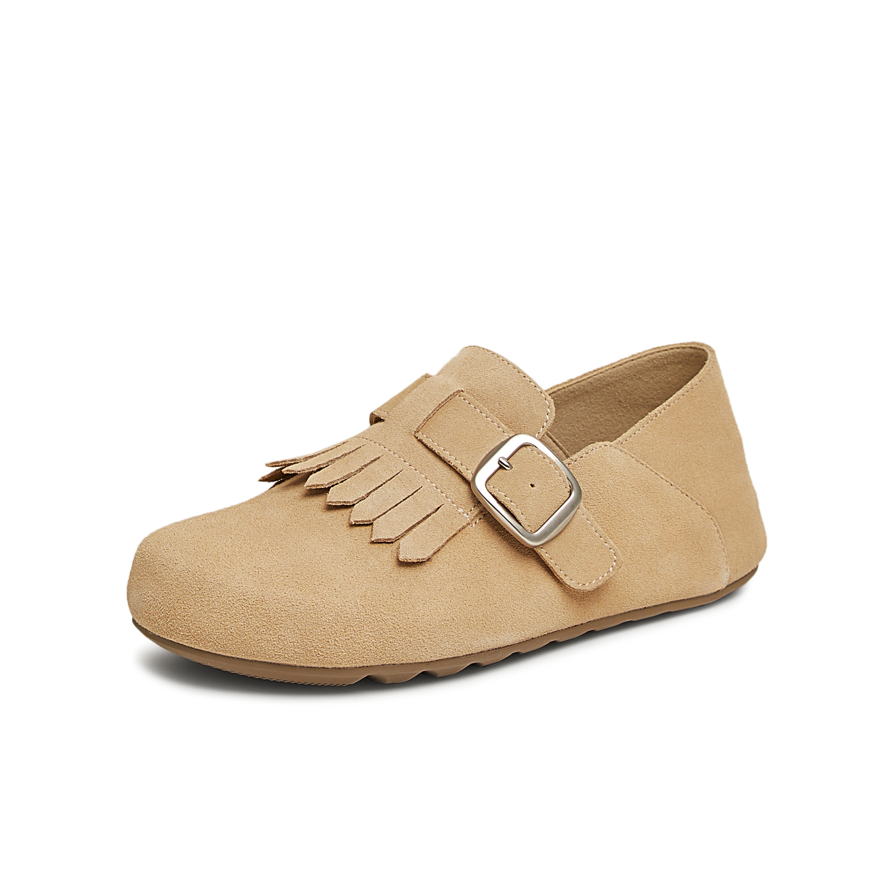 天美意2025春新款百搭潮流通勤深口复古风女勃肯鞋KK016AM5