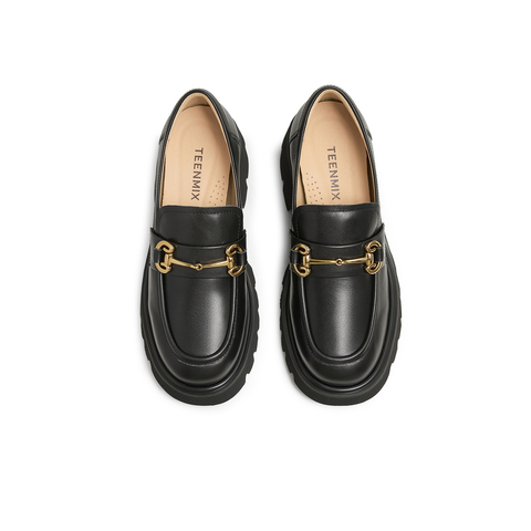 天美意2025春新款商场同款jk百搭一脚蹬女学院乐福鞋CJM04AA5