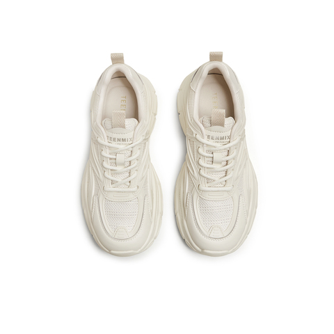 天美意2025春新款商场同款厚底纯色运动百搭女老爹鞋BK741AM5