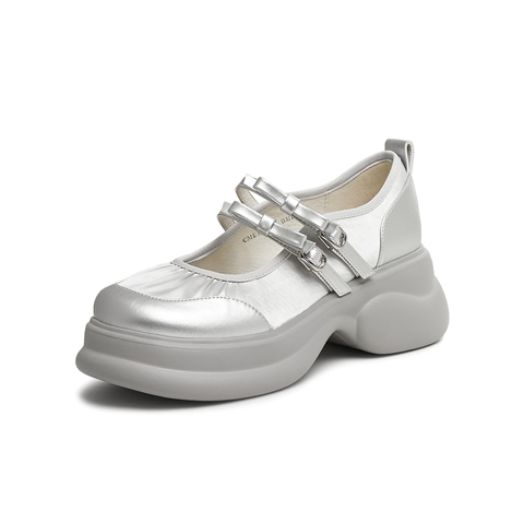 天美意2025春新款商场同款百搭优雅休闲法式女玛丽珍鞋CME13AQ5