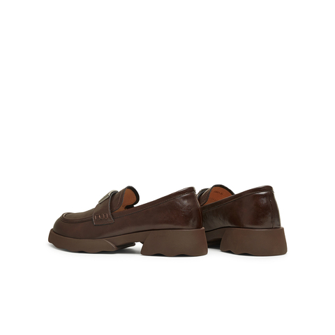 天美意2025春新款商场同款厚底法式复古休闲女乐福鞋BK791AA5