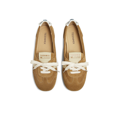 天美意2025春新款纯色复古百搭通勤浅口女玛丽珍鞋KH003AQ5