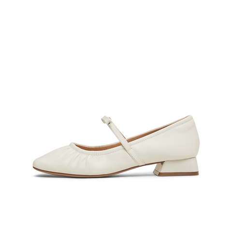 天美意2025春新款通勤百搭复古法式一字带女玛丽珍鞋KM073AQ5