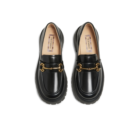 天美意2025春新款复古百搭休闲时尚一脚蹬女乐福鞋CPF05AA5