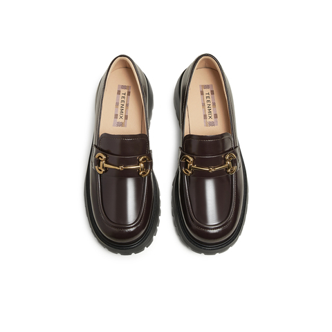 天美意2025春新款复古百搭休闲时尚一脚蹬女乐福鞋CPF05AA5