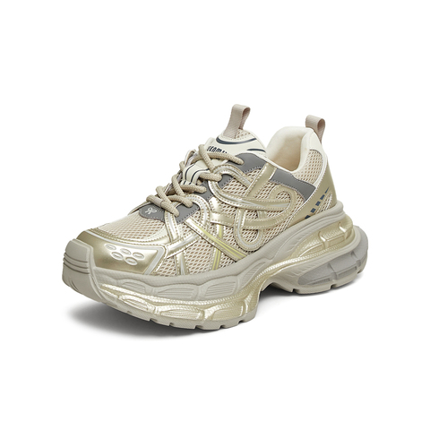 天美意2025春新款商场同款厚底增高系带休闲女老爹鞋BK781AM5