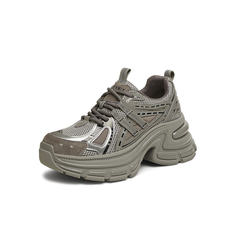 天美意2025春新款商场同款厚底通勤休闲系带女老爹鞋BK831AM5