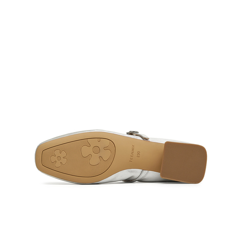 天美意2025春新款百搭一字带休闲法式复古女玛丽珍鞋KM068AQ5