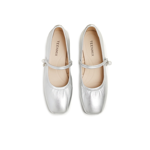 天美意2025春新款商场同款休闲通勤纯色女玛丽珍鞋BI282AQ5