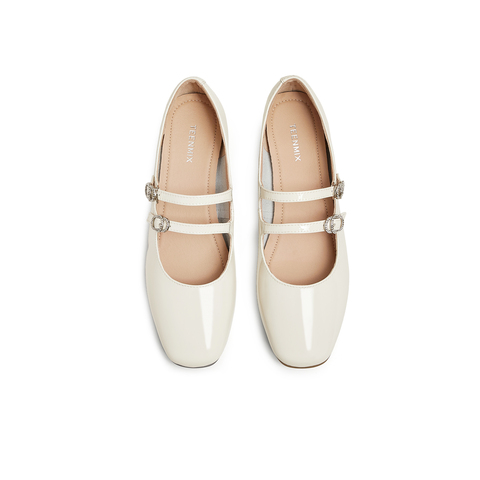 天美意2025春新款通勤贵气感休闲法式复古女玛丽珍鞋KM062AQ5