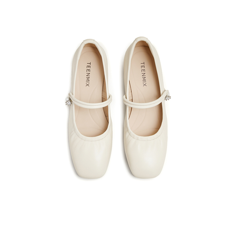 天美意2025春新款商场同款休闲通勤纯色女玛丽珍鞋BI282AQ5