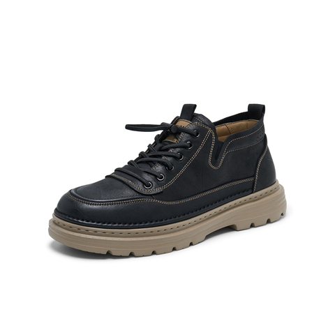 天美意2025春新款商场同款舒适百搭通勤英伦男工装鞋3UM01AM5