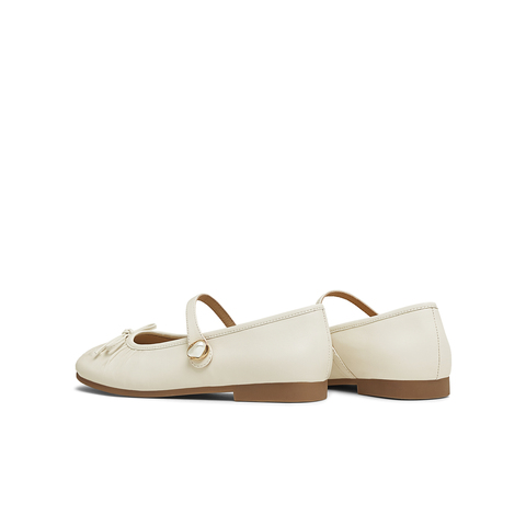 天美意2025春新款商场同款复古休闲一字带女玛丽珍鞋CIX01AQ5