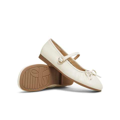 天美意2025春新款商场同款复古休闲一字带女玛丽珍鞋CIX01AQ5