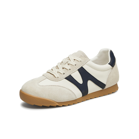 天美意2025春新款商场同款系带低跟纯色百搭女休闲鞋BJ311AM5