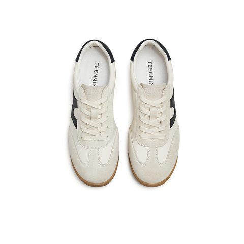 天美意2025春新款商场同款系带低跟纯色百搭女休闲鞋BJ311AM5