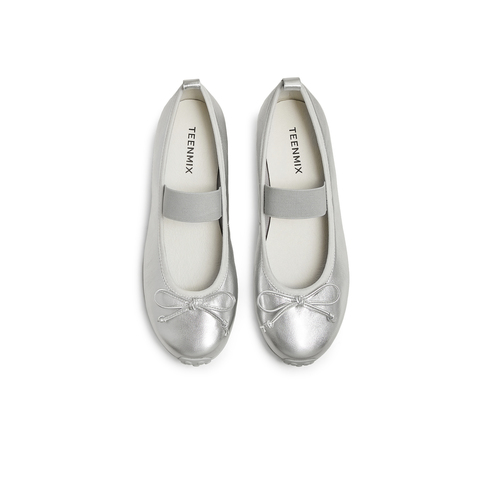 天美意2025春新款芭蕾风蝴蝶结韩系百搭气质女玛丽珍鞋KM070AQ5