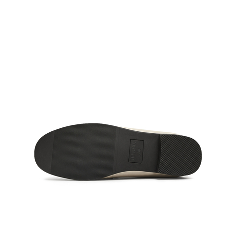 天美意2025春新款百搭通勤纯色休闲英伦风女乐福鞋KE056AM5