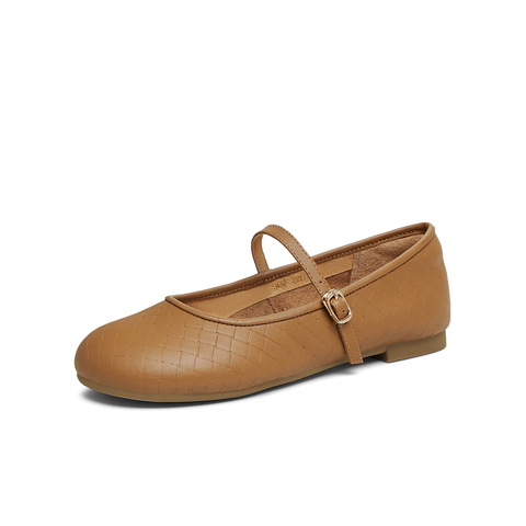 天美意2025春新款复古休闲潮流优雅法式风女玛丽珍鞋KM058AQ5