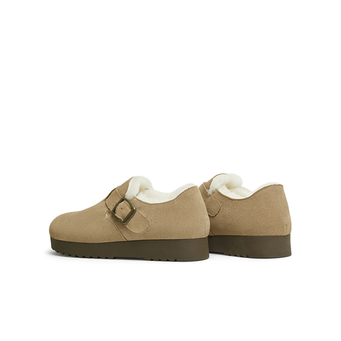 天美意2025春新款商场同款纯色百搭复古半拖鞋女勃肯鞋BJ551AM5