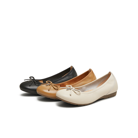 天美意2025春新款纯色复古一脚蹬舒适通勤女浅口单鞋KQ028AQ5